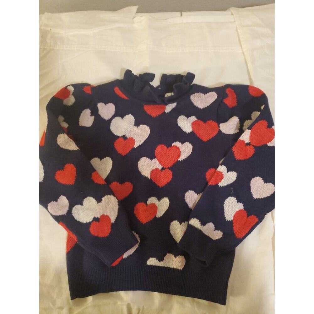 Jamie And Jack Navy Heart Sweater